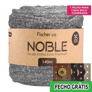 Detalhes: Fio de malha Noble extra premium 35mm com 140m Fischer + fecho de corino grátis