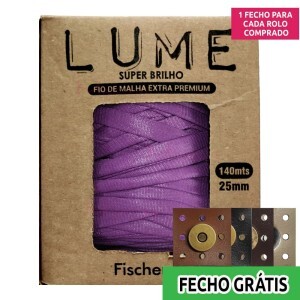 Fio de malha Lume extra premium 25mm com 140m Fischer + fecho de corino grátis