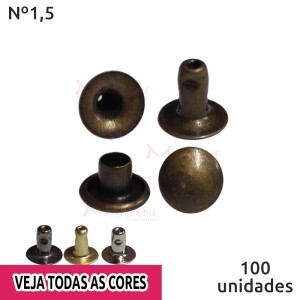 Rebite comum nº1,5 com 100 unidades baxmann