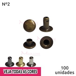  Rebite comum nº2 com 100 unidades baxmann