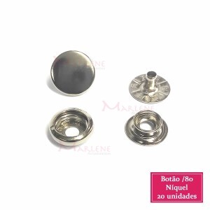 Botão de pressão nº80 (/80) com 20 níquel Eberle