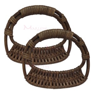 Alça bambu para bolsa 14x13cm trançada TTS120 com 1 par