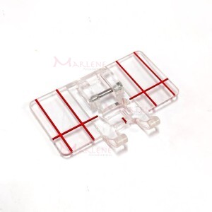 Calcador para costura decorativa e bordado com guia em máquina doméstica RJ-605