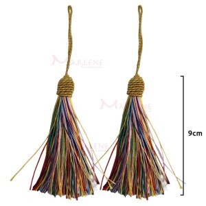 Pingente de seda 9cm com 2 unidades