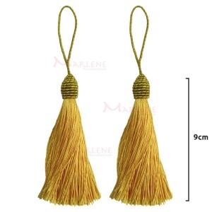 Pingente de seda 9cm com 2 unidades