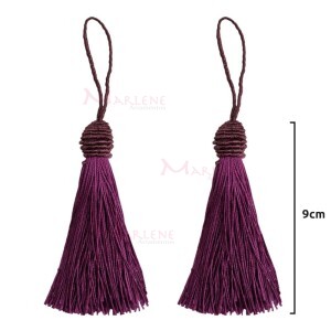 Pingente de seda 9cm com 2 unidades