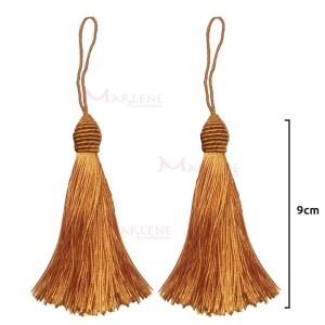 Pingente de seda 9cm com 2 unidades