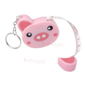 Fita métrica porco retrátil com chaveiro