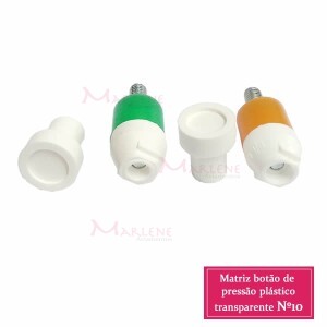 Matriz nº10 botão de pressão transparente plástico