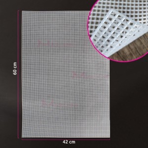 Malha chenille para bolsa  42x60cm retangular (Tela plástica)