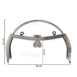 Armação fecho da vovó retangular 18cm com alça oval HYTS-3